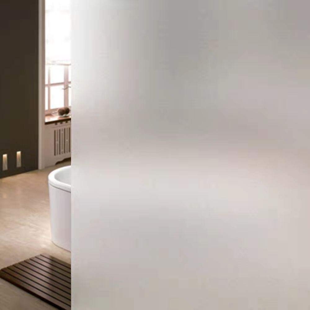 Película para ventana antirreflectante electrostática para cristal opaco, no adhesivo, antiUV, protege la intimidad para oficina, casa, cuarto de baño, cocina, color blanco todos, 90 x 400 cm)