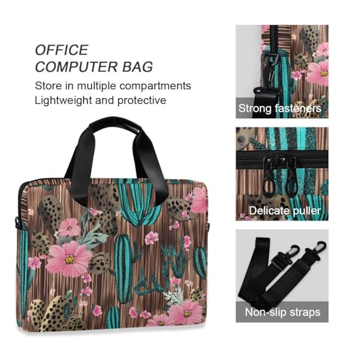Funda para portátil ALAZA con estampado Leopardo y flores 13-15.6 pulg miniatura 5