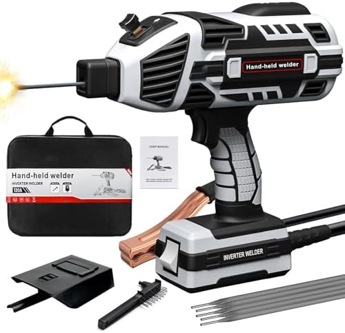 YesRight Welding Machine Handheld 110V 120Amp Portable ARC Welder Gun Hand Held Welder Machine with IGBT Inverter 5 Variable Current Adjustment for 1/16