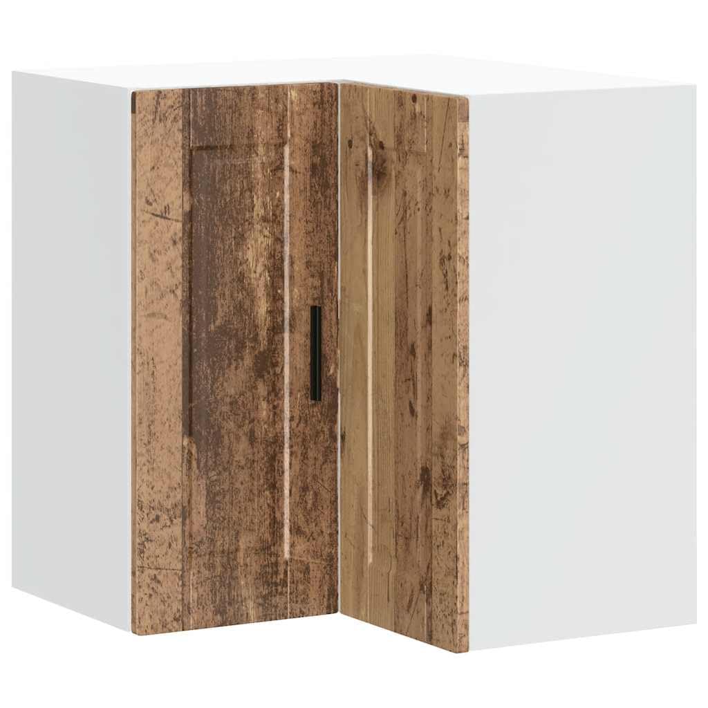 Armadio angolare Porto, 57 x 57 x 60 cm, in legno anticato