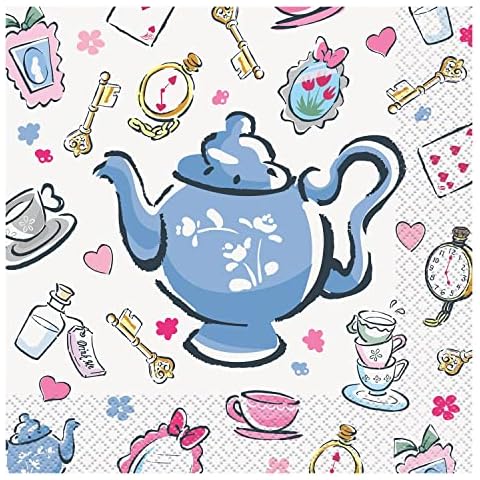 Alice in Wonderland Themed Luncheon Napkins Cover