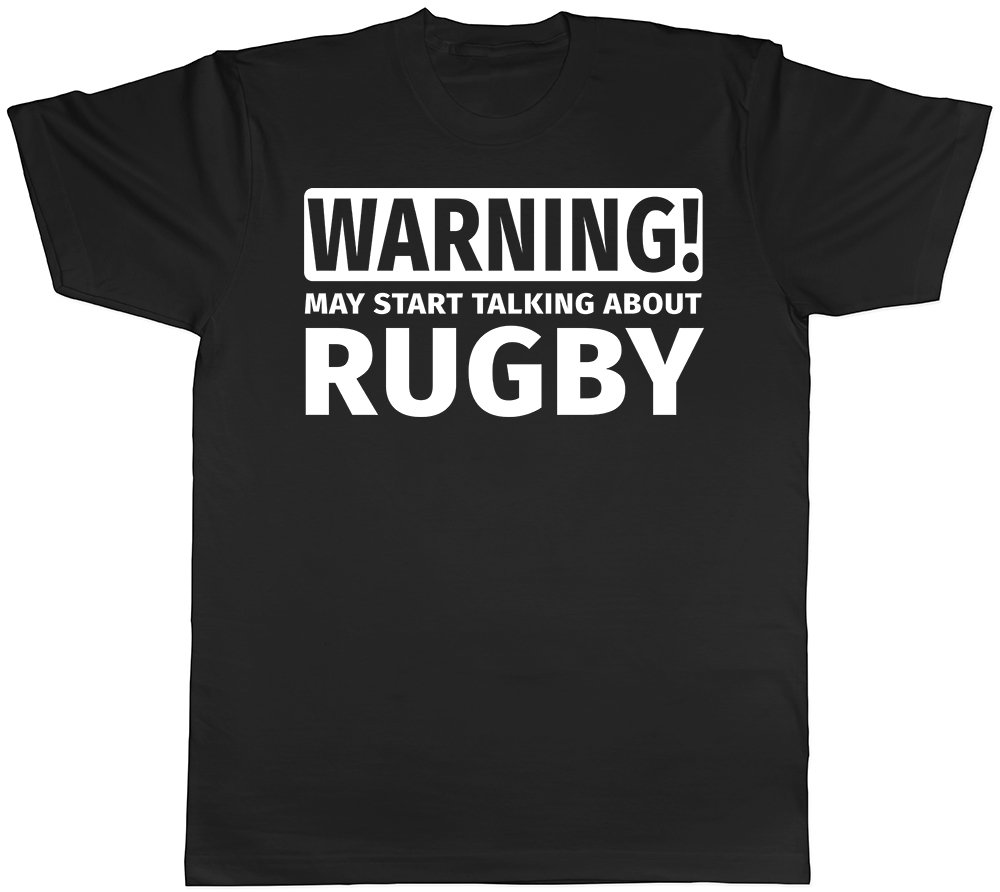 Shopagift Warning May Start Talking About Rugby Unisex T-Shirt Black