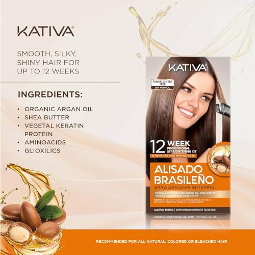 Kativa Brazilian Keratin Straightening Treatment At Home With Hyaluronic Acid And Premium Serum thumb #5
