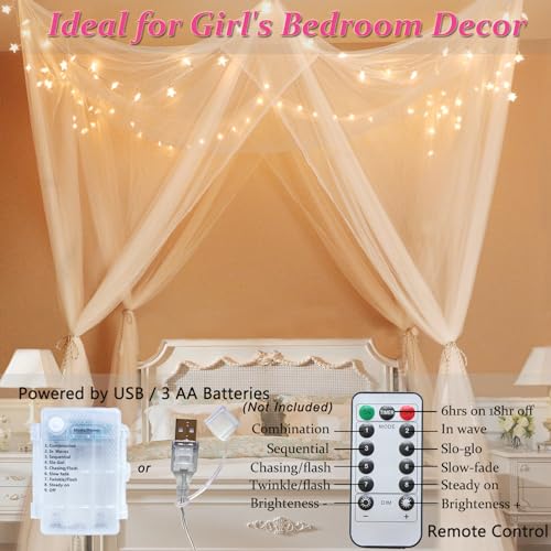Toldo de cama con luces para crear un rincón de lectura mágico en casa 3