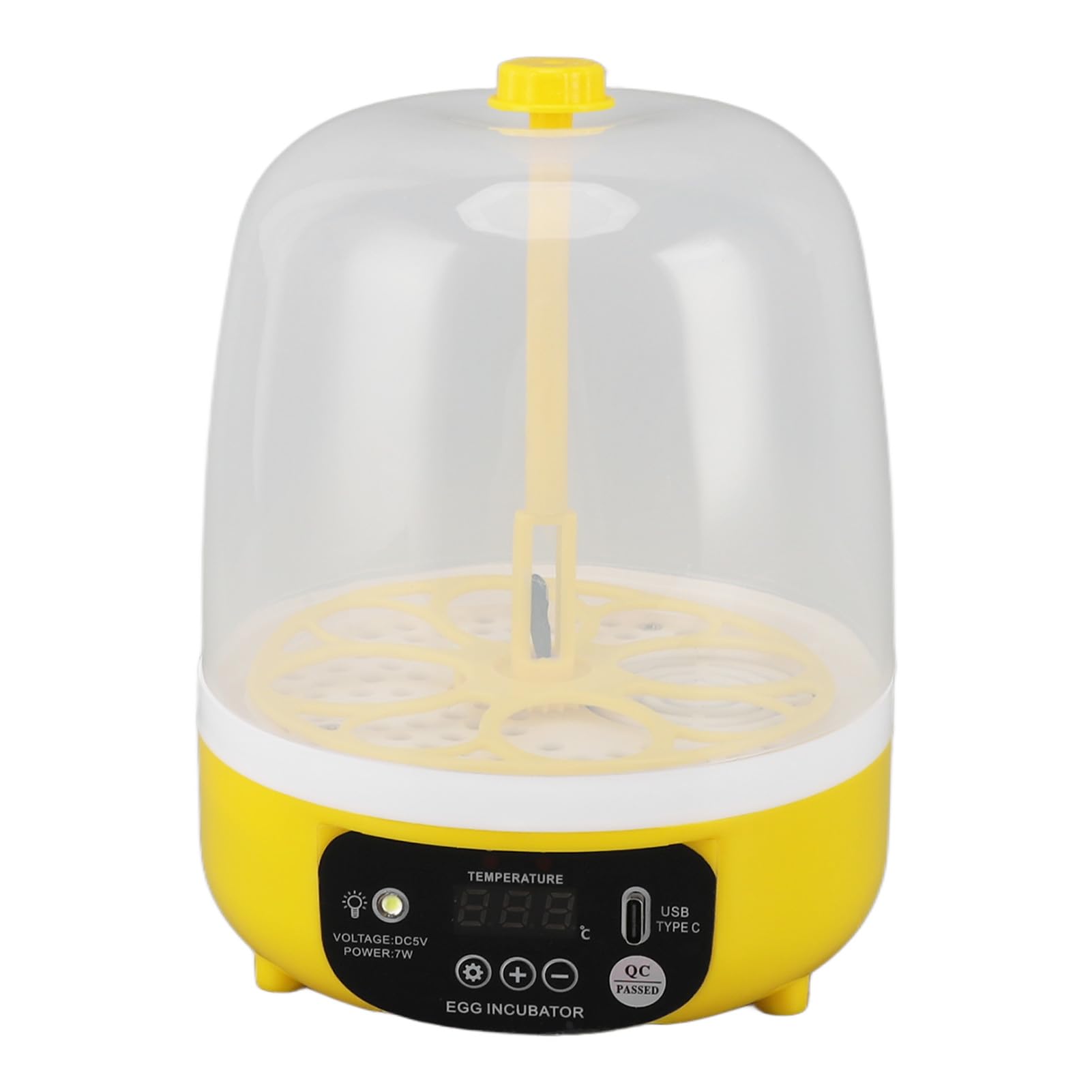 Acouto Mini Incubadora de Pollo, 6 Huevos Máquina de Eclosión de Aves de Corral con Automático de Huevos, Incubadoras Digitales de Control de Temperatura (automático)