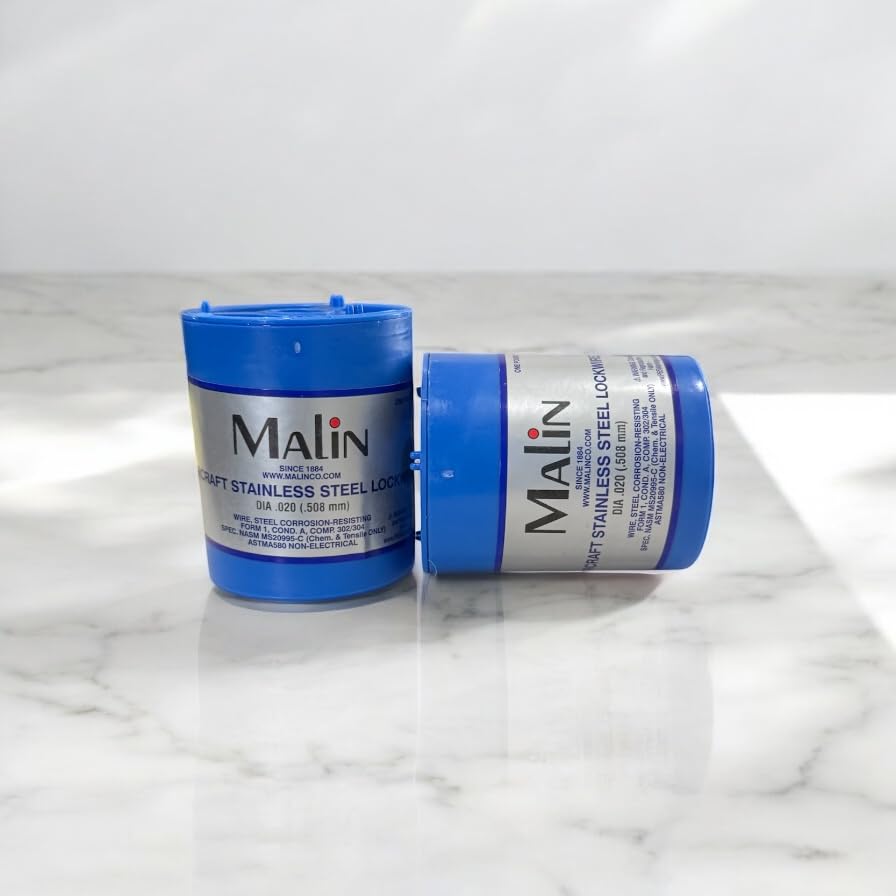 Malin Lock Wire Stanless Steel 0.020 1lb (2-Pack)