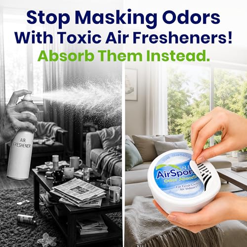 Image of Nature's Air Sponge Designer Pack Odor Absorber - 1 /2 Lb, Set of 12 | Odor Control for Indoor Spaces, Activated Charcoal Soap-Based Gel, Covered Cap for Cleaner Handling, Protective Cap Design