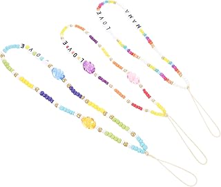 HOOTNEE 3 peças de alças para celular cordão de telefone com contas de telefone com contas acabamento antiperda de telefone Starp Phone cordão de pulso pulseira decorativa cordão de polímero argila antiderrapante alça de telefone