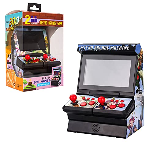 FXQIN Consola de Juegos Arcade de 4,3 Pulgadas Mini Videojuegos Console Retro portátiles 300 Juegos clásicos para niños, Permite 2 Jugadores/Soporte Conectar a TV Cover