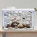 AWERT 48x18 inches White Stone Aquarium Background Rocky Fish Tank Background Rock Terrarium Background Vinyl