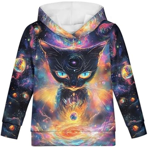 GLUDEAR Cat Graphic Hoodie Cover