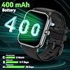Smart Watch for Men - 1.85HD 2026 Upgraded Fitness Tracker Bluetooth Call and text Smartwatch with 7 Day Battery 5 ATM Waterproof Heart Rate Sleep Monitor 130+ Sport Modes for Android & iOS (Black)