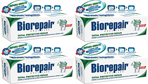 Biorepair: "Total Protective Repair" Toothpaste With Microrepair, New Formula - 2.5 Fluid Ounce (75Ml) Tubes (Pack Of 4) [ Italian Import ] #TOP1