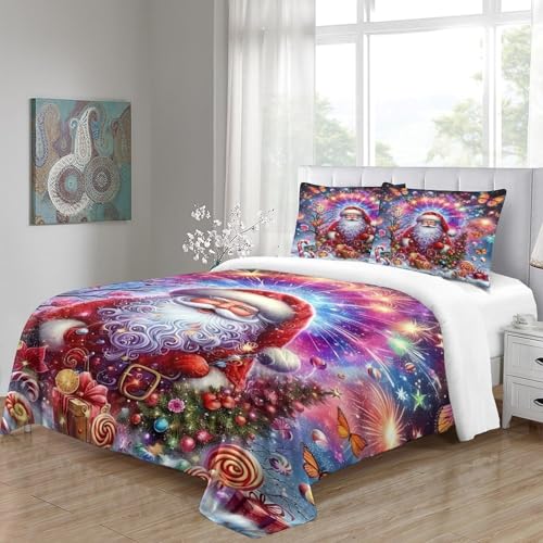 Housse de couette Noël 220x240 avec taie d'oreiller microfibre - 6