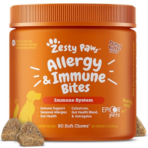 Zesty Paws Dog Allergy Relief Chews, Dog Probiotics for Itchy