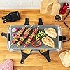 Tefal Raclette Pierrade Gourmet, Raclette pierrade 2-en-1, Utilisation en intérieur, 1350 W, Pierre naturelle, 8coupelles Maxi Profondes, Facile à nettoyer, Gris, Pieds effet bois PR620D12