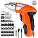 Price comparison product image Cordless Screwdriver, Gvoo 4.8V Rechargeable Lithium Battery Electric Screwdriver Set Household Tools with LED Light 45pcs Driver Bits and Extra Screwdriver