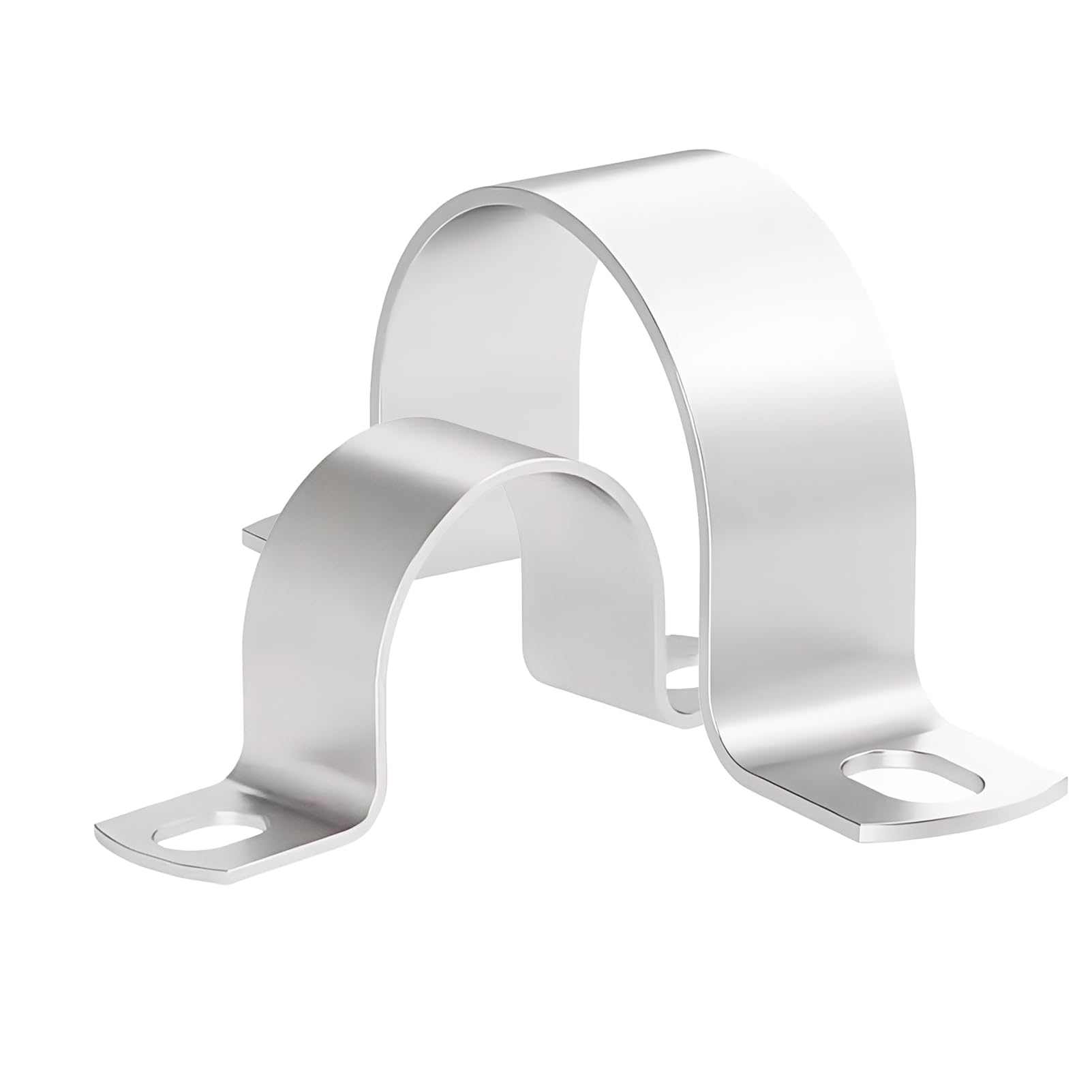 10 Pcs 304 Stainless Steel ​Pipe Clips, Heavy Duty ​U Shaped Brackets, ​Pipe Clamps​ for Water Pipes, Gas Pipes, Cable Fixing (Ø 16 mm)