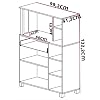 Mueble-Auxiliar-de-Cocina-en-Color-Blanco-con-un-Cajon-y-Varios-Compartimentos-132x99cm Mueble-Auxiliar-de-Cocina-en-Color-Blanco-con-un-Cajon-y-Varios-Compartimentos-132x99cm
