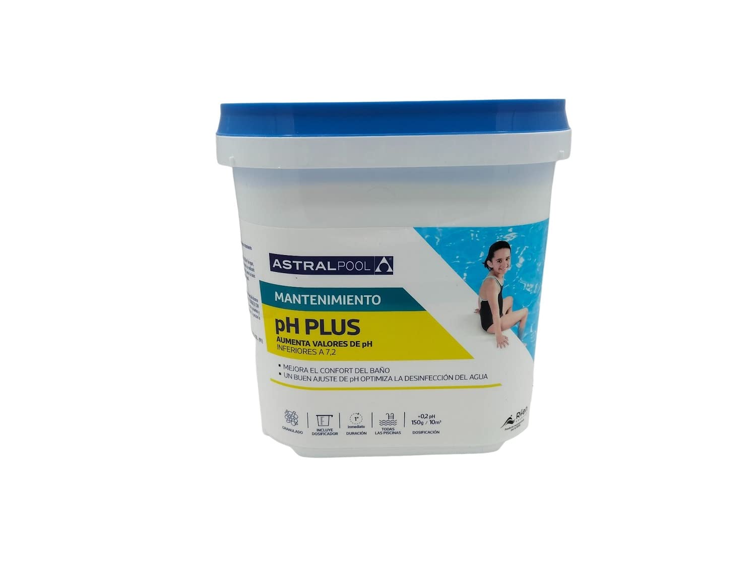 Rasmacor | Astralpool 74896 | PH Plus 5KG Granulado | Incrementador PH | Aumenta valores de pH Inferiores a 7,2 | Apto para Todas Las Piscinas