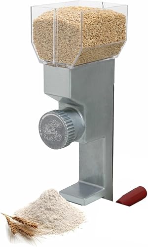 Vista 17 de Molino de grano de manivela molino de harina de trigo, rebabas de metal de acero inoxidable (molino de granos)