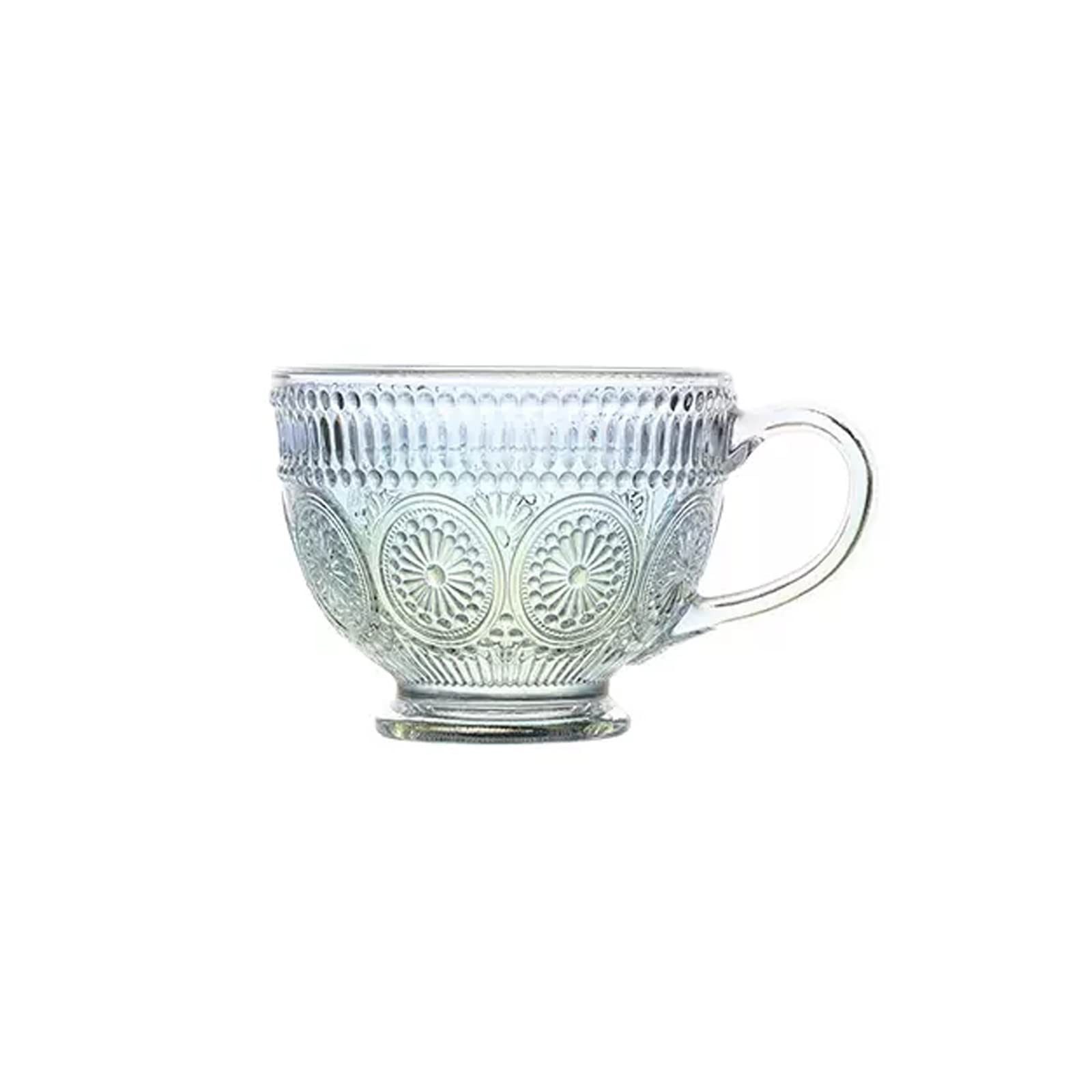 Tasse à eau en verre isolante avec anse laiton anti-brûlure