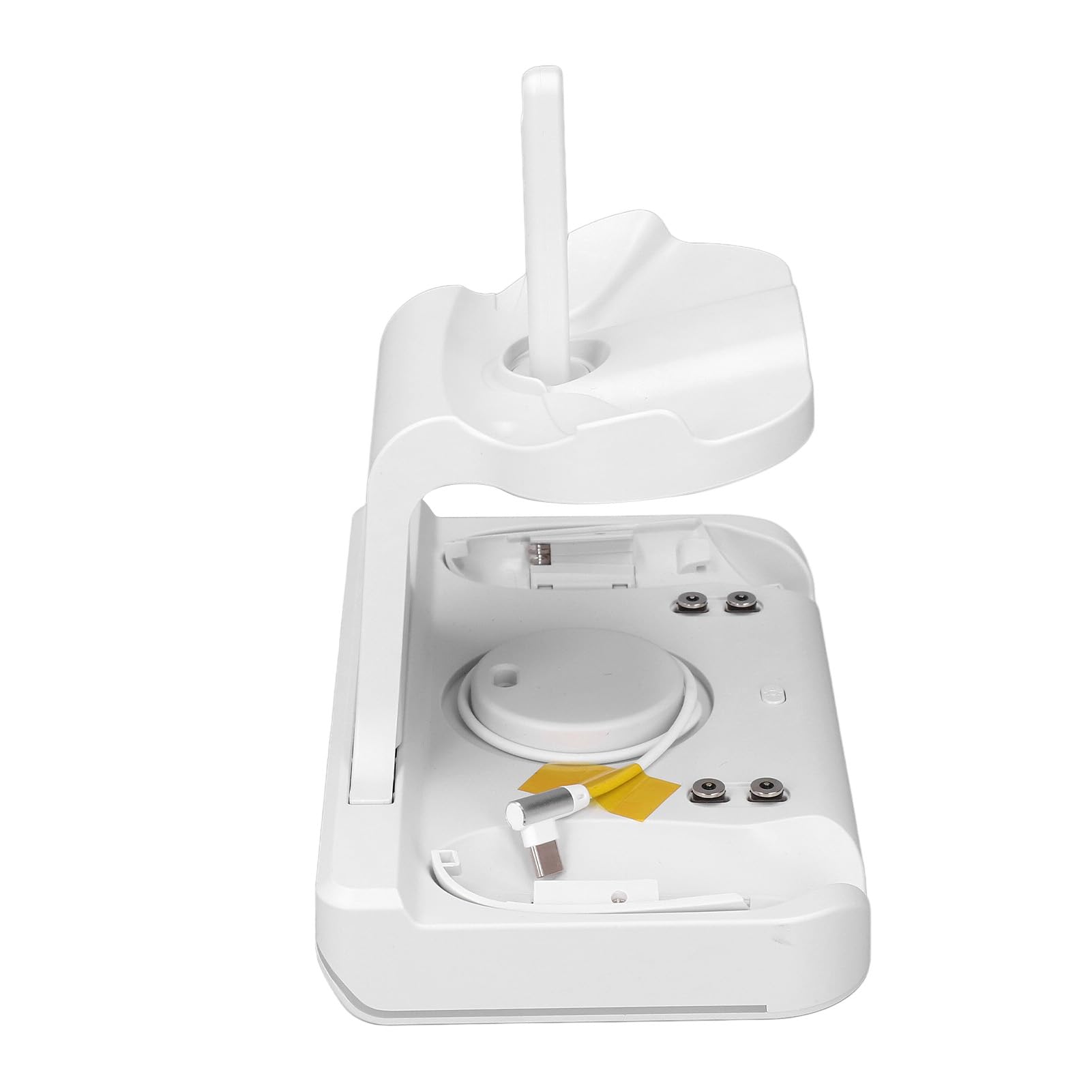 Base di Ricarica per Controller Visore VR, 2 Batterie Ricaricabili Luce RGB Supporto di Ricarica per Controller VR Portatile Salvaspazio per Dispositivo VR (WHITE)