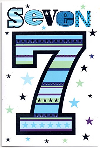 Biglietto di auguri per compleanno bambino di 7