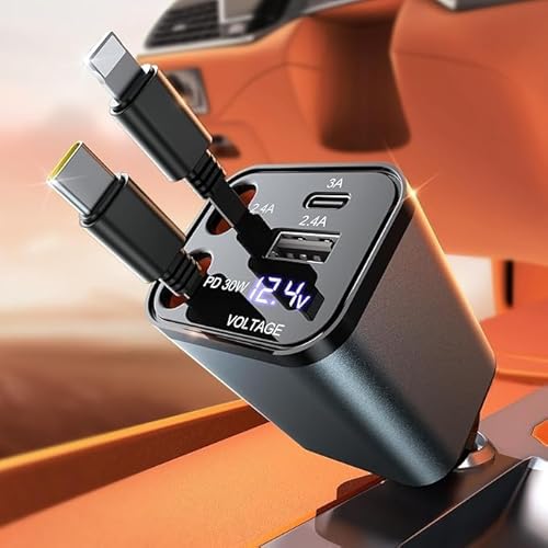 Imagen de YINLAI 69W Cargador Retráctil de Coche Adaptador