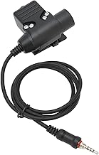 cersalt U94 PTT Headset Radio Adapter, Portable Light U94 PTT Adapter for for Vertex VX‑6R VX‑7R