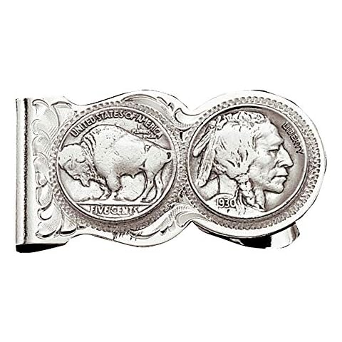 Montana Silversmith Buffalo Indian Nickel Scalloped Money Clip - MCL50 Cover