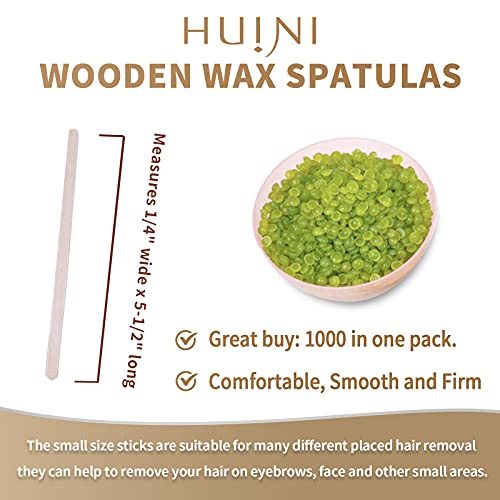 Huini 1000 Ct. Wooden Waxing Applicators Sticks For Face & Eyebrows Wax Spatula Hair Removal Cd-S02-3 #TOP1