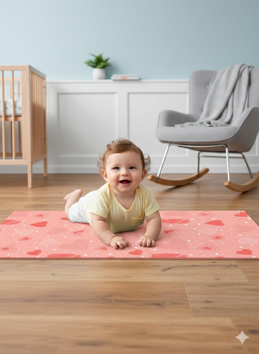 SuperBottoms Diaper Changing Mat for Baby – Waterproof & Washable Bed Protector | Super Absorbent, Lightweight, Breathable InstaDry Mat (70cm x 100cm) – Peppy Pink (Medium)-image-3