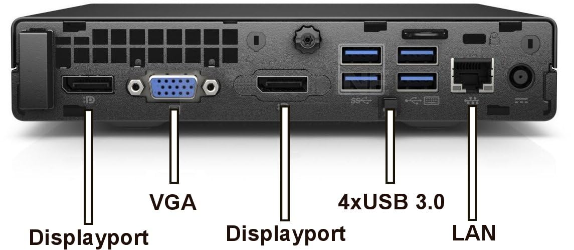 HP 18cm Silent Mini-PC Business Office Multimedia Computer mit 3 Jahren Garantie! | Intel Pentium 4400T 2x2.90GHz| 16GB DDR4 | 512GB SSD | USB3 | Windows 11 Prof. 64-Bit - 7408