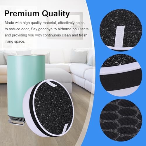 HP125 HEPA Filter Replacement for Hunter HP125 AirX HEPA Digital Air Cleaner Purifier, 2 HEPA Filter+ 4 Activated Carbon Pre-Filter - Thumbnail 3