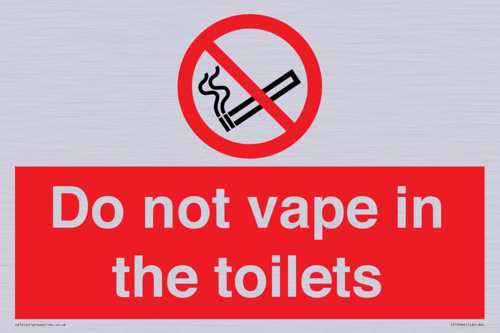 Do not vape in the toilets Sign - 300x200mm - A4L