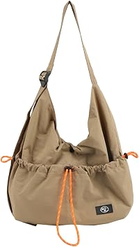 CORIOS Women Nylon Shoulder Bag Waterproof Crossbody Bag Casual Handbag Lightweight Messenger Bag Multi Pockets Top Handle Bag Ladies Hobo Bag Tote Bag for Work Travel Shopping Party Khaki