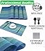 WANGCHAO Placemats Set of 8 Placemats Dining Room Table Mats Woven Vinyl Washable Durable Heat-Resistant Non-Skip Kitchen Strip PVC Placemats(Sky Blue)