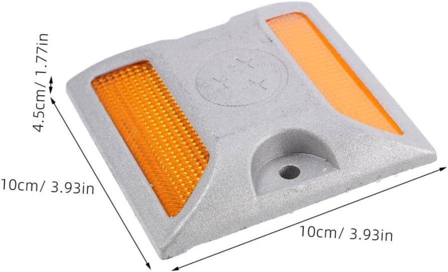 Mikikit 8pcs Reflective Road Markers Reflectors for Driveways Pathways and Gardens High Visibility Safety Accessories for Night and Bad Weather Conditions Random Style