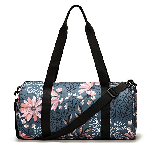 Jadyn 19” Barrel Womens Duffel/Gym/Weekender Bag (Navy Floral)4