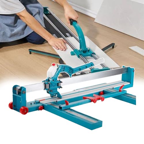 Machine découpe carrelage avec molette de poussée et règle de précision