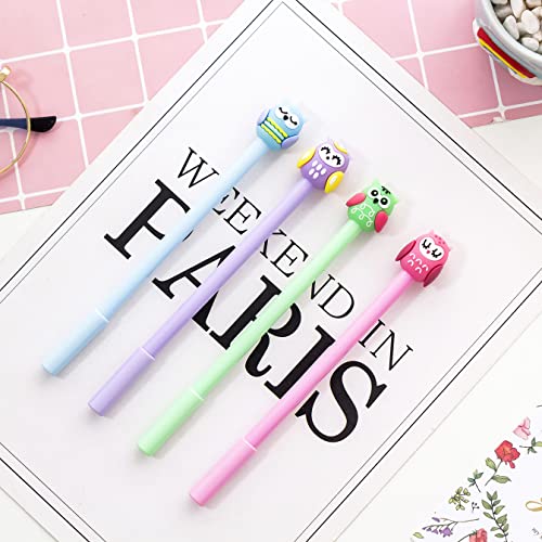 Juego 8 bolígrafos de tinta gel con diseño búho 0.5 mm miniatura 6