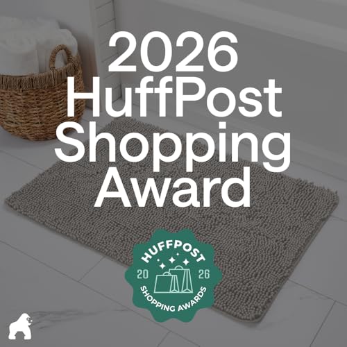 Image of GORILLA GRIP Bath Rug Mat 70x24, Soft Absorbent Chenille, Quick Dry Microfiber Mats, Rubber Backing Washable Shower Floor Rugs, Bathmat Runner, US Designed Bathroom Home Decor Accessories Light Gray