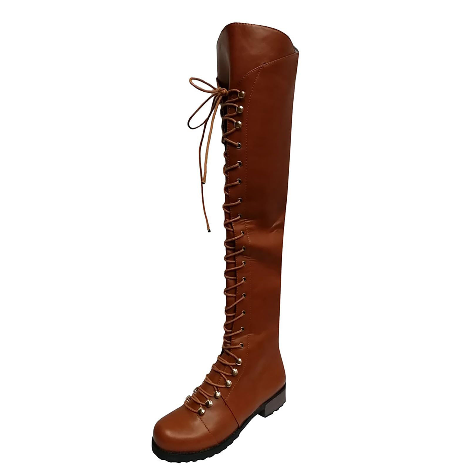 Botas de Invierno Mujer Botas clásicas con Cordones para Mujer Zapatos con Punta Redonda y tacón bajo para Exteriores Occidentales