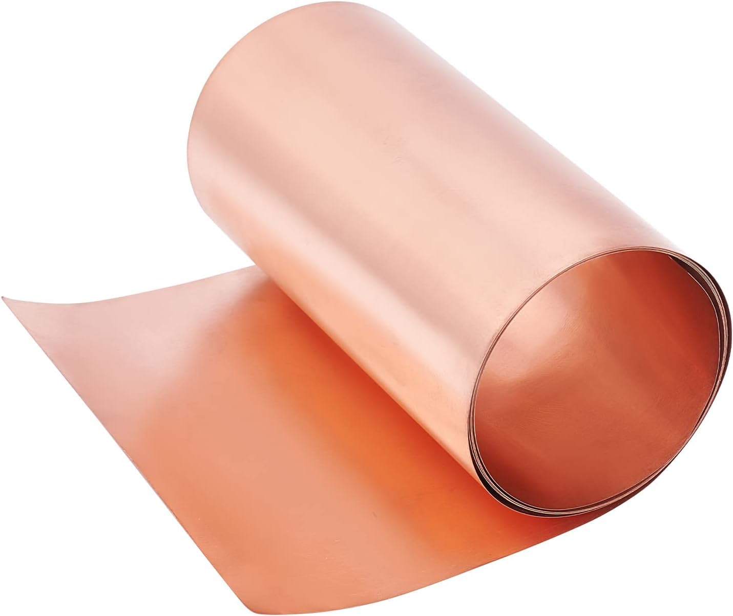 OLYCRAFT 35 Gauge Copper Roll - High Purity Weather Proof Brass Sheet, Light Salmon Color for Mechanical Machining, Mould Making, Cutting Precision - 39x4 Inch