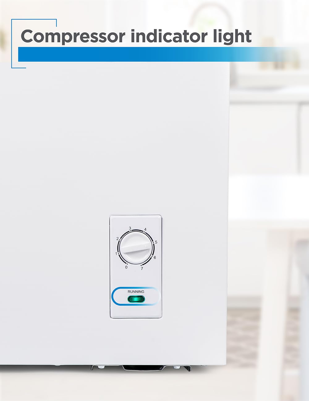 Black+Decker 2.7 Cu. Ft. Compact Chest Freezer, Deep Freezer Holds Up To 94.5 Lbs. Of Frozen Food, Removable Storage Basket, Bcfk276, White on Fridge.com - View 6