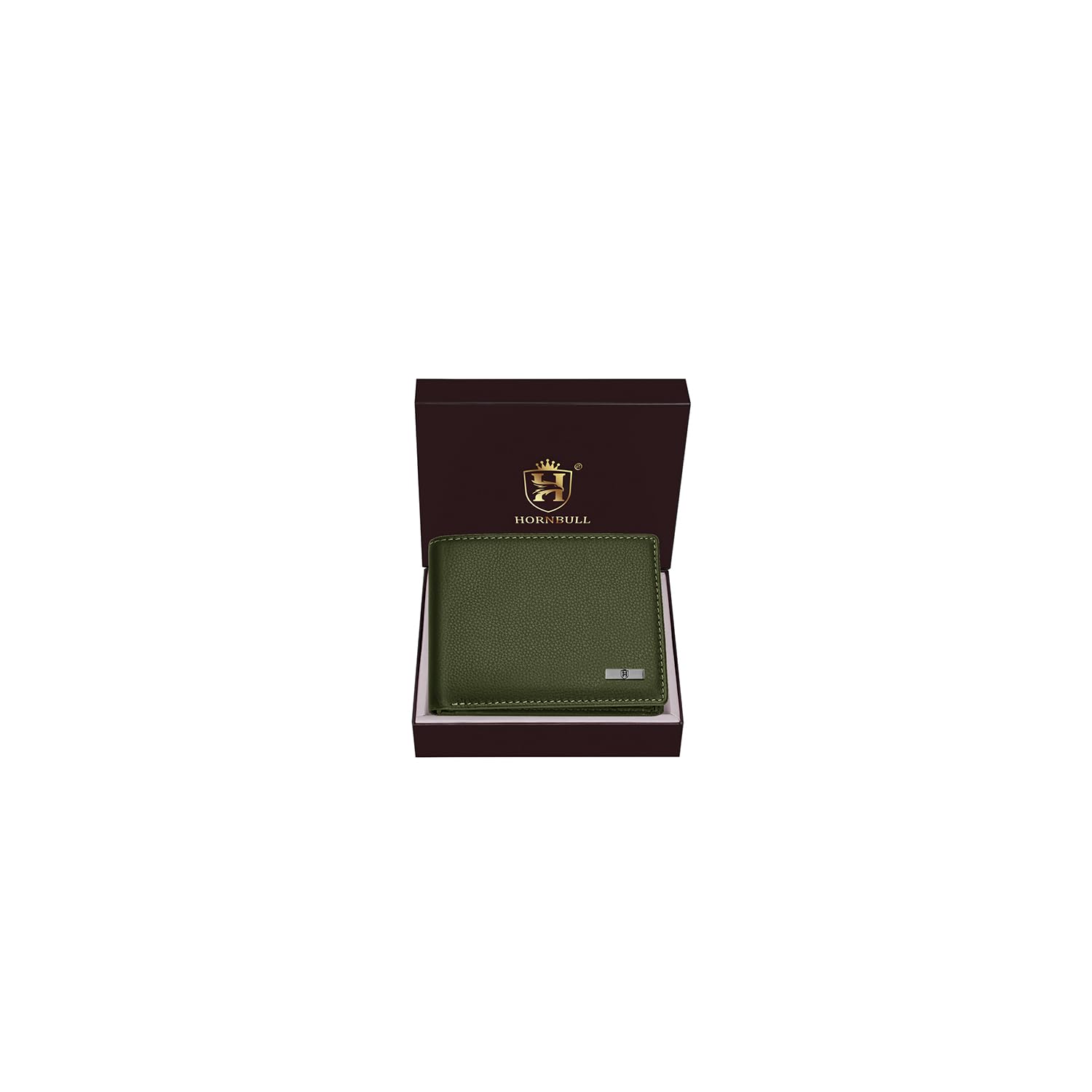 HORNBULL Maddison Men's Olive Green Genuine Leather Wallet