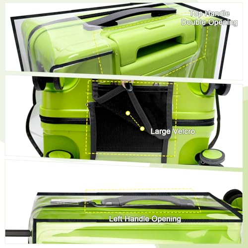 3 Pieces Luggage Cover, Thickness Clear Suitcase Covers for Luggage, 20" 24" 28" PVC luggage cover protector Waterproof Dustproof Anti-scratch4