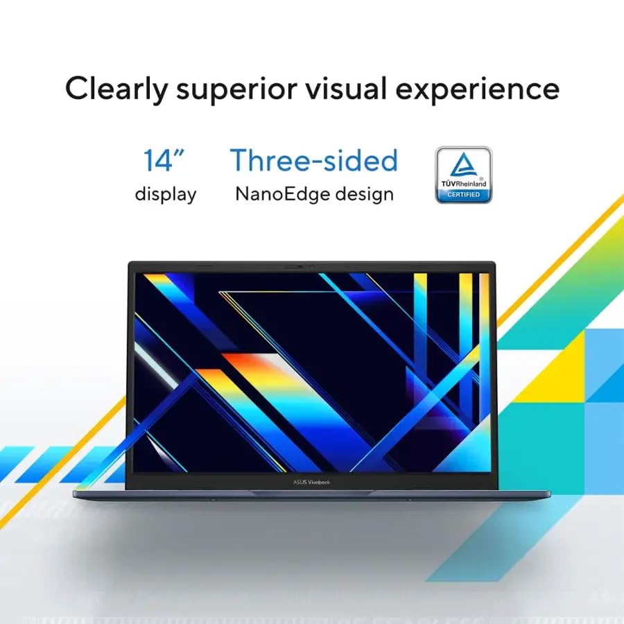 Image of ASUS Vivobook 14(2025), 14 inch, FHD Slim Laptop, Intel 13th Core i5-1334U, UHD Graphics, Privacy Camera, Bluetooth5.1, Windows 11 H, Quiet Blue, W /HDMI (12GB RAM | 512GB SSD + HDMI)