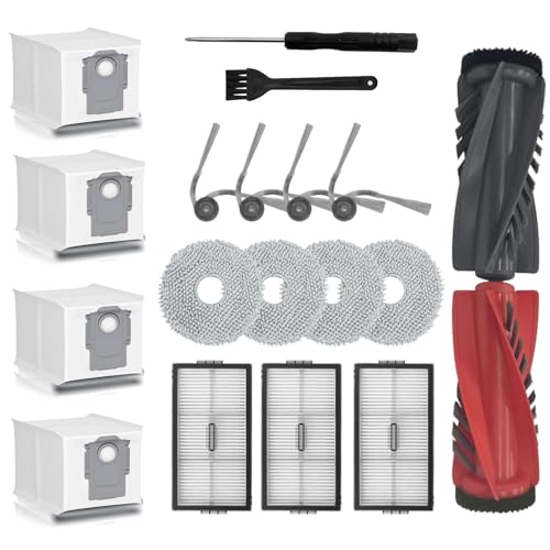 roborock 消耗品 17枚入り Saros10R ロボット掃除機 交換用紙パック*4枚、フィルター*3枚、メインブラシ*2枚、モップパッド*4枚 【HUKWIMO】 重複利用 roborock ロボット掃除機 交換部品対応のサムネイル